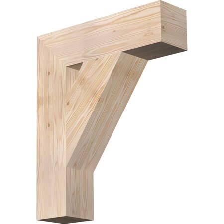 Ekena Millwork Traditional Block Smooth Bracket, Douglas Fir, 5 1/2"W x 22"D x 26"H BKT06X22X26TRA05SDF